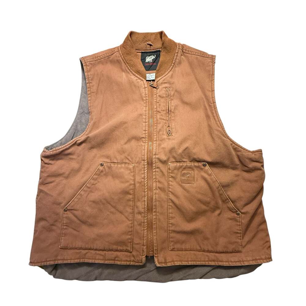 Golden Elephant Canvas Work Vest Brown Size XL